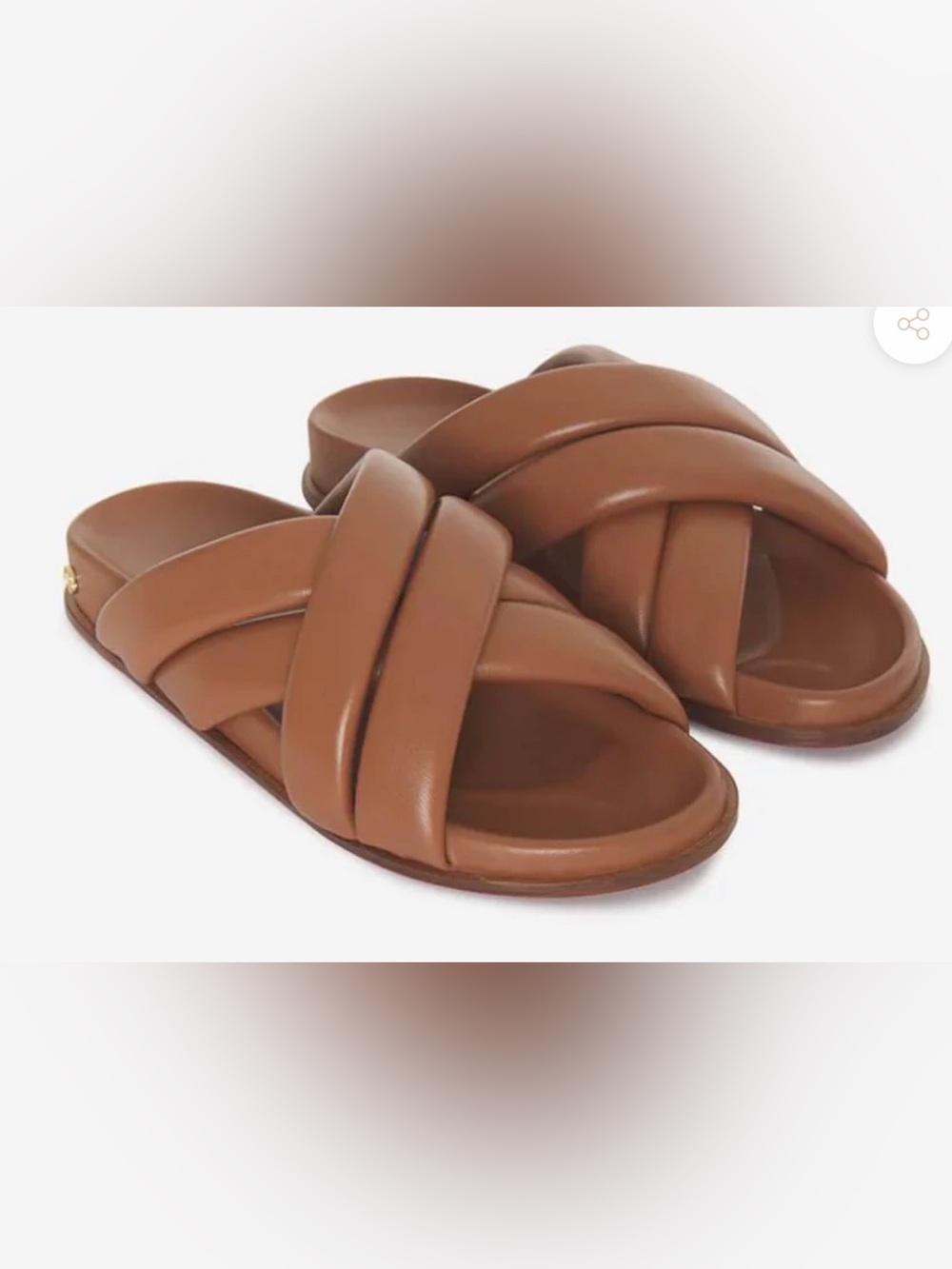 ANINE BING Lizzie Slides in Cognac